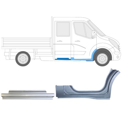 Opravný plech sada pre Renault Master 2010- / Pravá / Dvojitá kabína / 14913