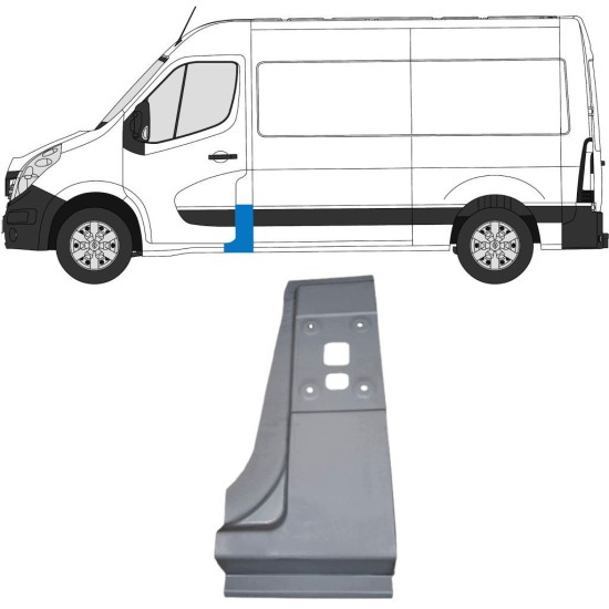 Opravný diel B-stĺpika pre Opel Movano 2010-2021 / Ľavý 16919