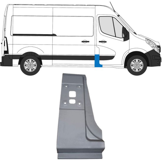 Opravný diel B-stĺpika pre Nissan NV400 2010- / Pravá 16920