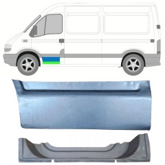 Opravný plech predných dverí vnútorný + vonkajší pre Renault Master 1998-2010 / Ľavý / Sada 16875