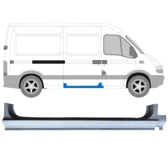 Opravný plech prahu posuvných dverí pre Renault Master 1998-2010 / Pravá 14875 Opravný plech prahu posuvných dverí pre Renault Master 1998-2010 / Pravá 14875