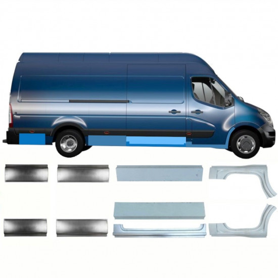 Opravný plech sada pre Renault Master 2010- / LWB /  10065