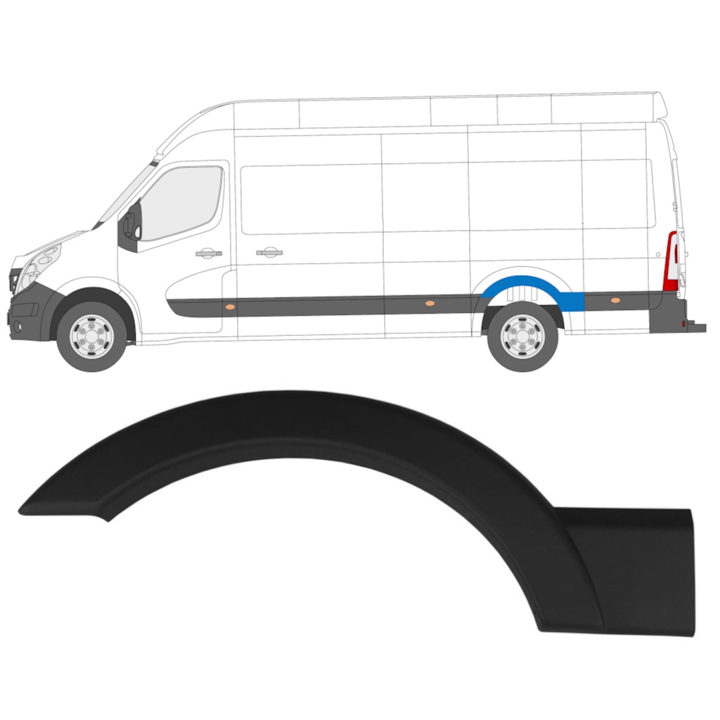 Bočná Lišta Pre Renault Master 2010- / Ľavý 10915