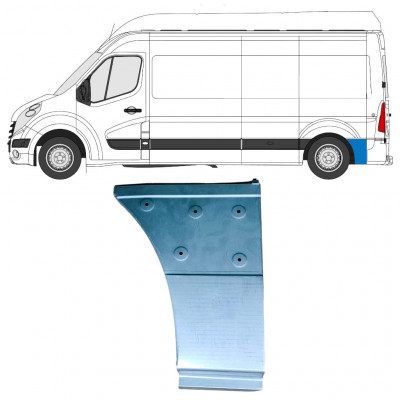 Opravný plech spodnej časti zadného blatníka za kolesom pre Renault Master 2010- / Ľavý 12853
