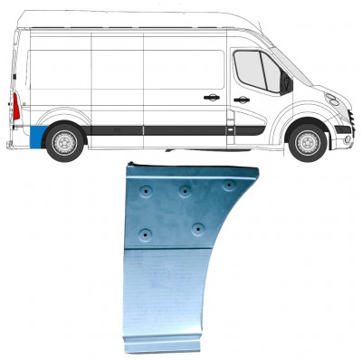 Opravný plech spodnej časti zadného blatníka za kolesom pre Renault Master 2010- / Pravá 12852