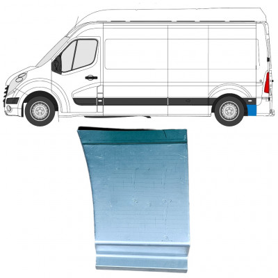 Opravný plech spodnej časti zadného blatníka za kolesom pre Renault Master 2010- / Ľavý 12851