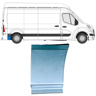 Opravný plech spodnej časti zadného blatníka za kolesom pre Renault Master 2010- / Pravá 12850
