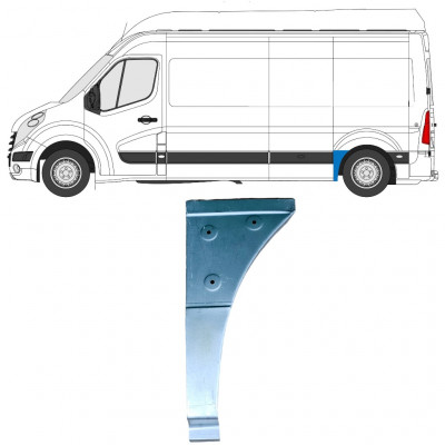 Opravný plech zadného blatníka predná časť pre Renault Master 2010- / Ľavý 12849