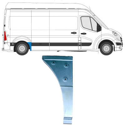 Opravný plech zadného blatníka predná časť pre Renault Master 2010- / Pravá 12848