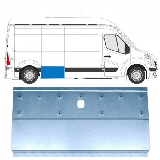 Opravný plech boku pre Renault Master 2010- / Vľavo = Vpravo (symetrické) 12841