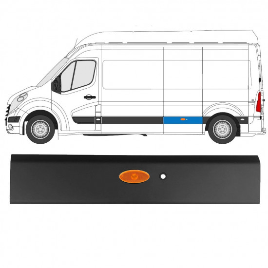 Bočná lišta PDC pre Renault Master 2010- / LWB / Ľavý /  10913