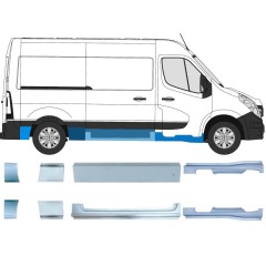 Opravný plech sada pre Renault Master 2010- / Ľavá+Pravá / 14926