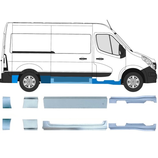 Opravný plech sada pre Renault Master 2010- / Ľavá+Pravá / 14926