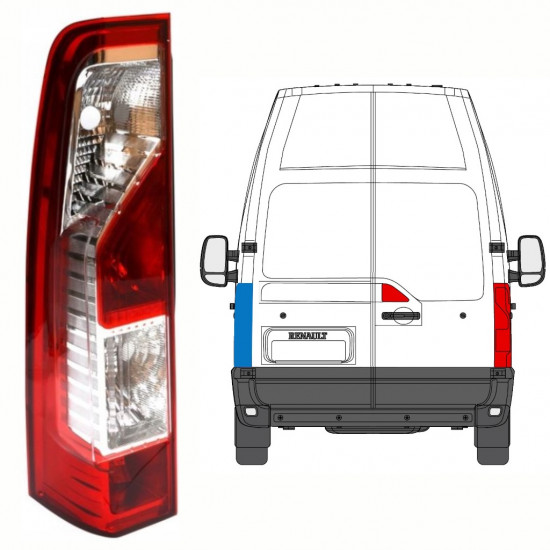 Zadná lampa pre Renault Master 2010- / Ľavý 8436