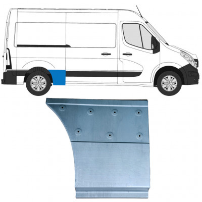 Opravný plech zadného blatníka predná časť pre Renault Master 2010- / Pravá 12844