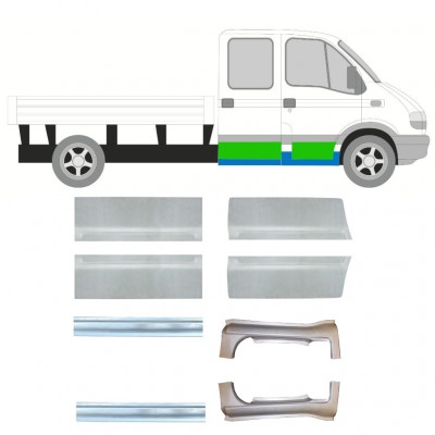 Opravný plech sada pre Renault Master 1998-2010 / Ľavá+Pravá / Dvojitá kabína /  10260