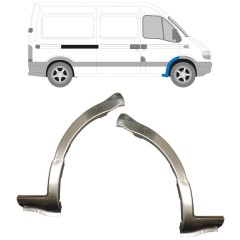 Opravný plech predného podbehu pre Renault Master 1998-2010 / Ľavá+Pravá / Sada 15356