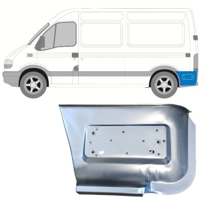 Opravný plech spodnej časti zadného blatníka za kolesom pre Renault Master 1998-2010 / Ľavý 14878