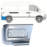 Opravný plech spodnej časti zadného blatníka za kolesom pre Renault Master 1998-2010 / Pravá 14877 Opravný plech spodnej časti zadného blatníka za kolesom pre Renault Master 1998-2010 / Pravá 14877