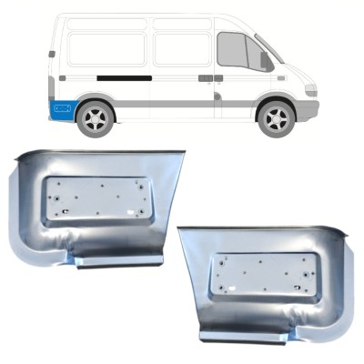 Opravný plech spodnej časti zadného blatníka za kolesom pre Renault Master 1998-2010 / Ľavá+Pravá / Sada 16140