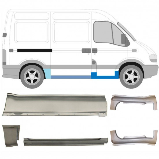 Opravný plech sada pre Renault Master 1998-2010 / SWB /  10697