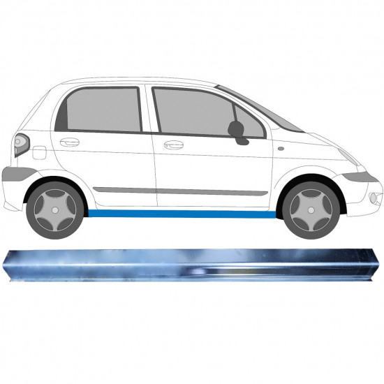 Opravný plech prahu pre Chevrolet Matiz 2001-2005 / Vľavo = Vpravo (symetrické) 6458