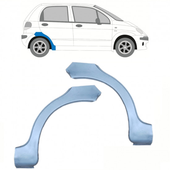 Lem zadného blatníka pre Daewoo Matiz 1998-2008 / Ľavá+Pravá / Sada 10036