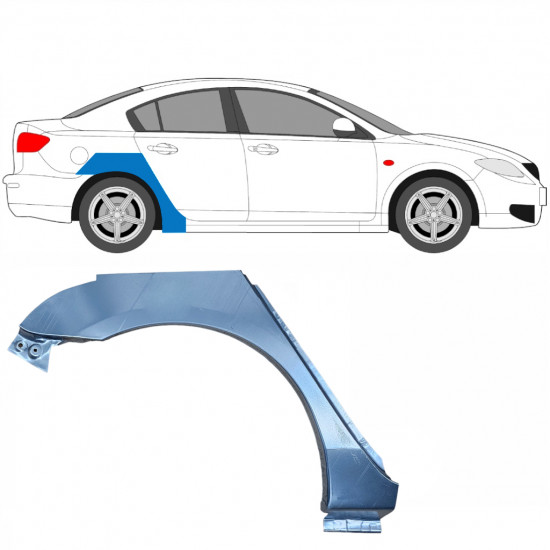 Lem zadného blatníka pre Mazda 3 BK 2003-2009 / Pravá 8605