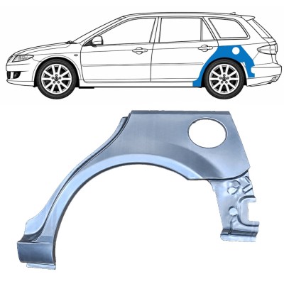 Lem zadného blatníka pre Mazda 6 GG GY 2002-2007 / Ľavý / COMBI 6134