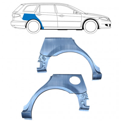 Lem zadného blatníka pre Mazda 6 2002-2008 / Ľavá+Pravá / COMBI / Sada 9164