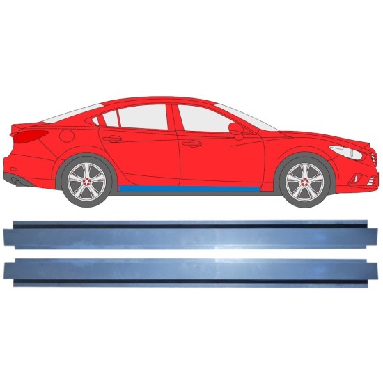 Opravný plech prahu vnútorný pre Mazda 6 2012-2024 / Ľavá+Pravá / Sada 16981