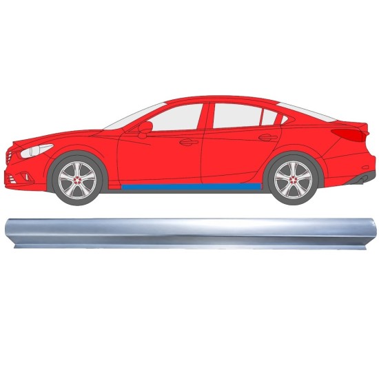 Opravný plech spodnej časti prahu pre Mazda 6 2012-2024 / Ľavý 16978