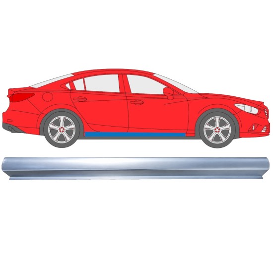 Opravný plech spodnej časti prahu pre Mazda 6 2012-2024 / Pravá 16977