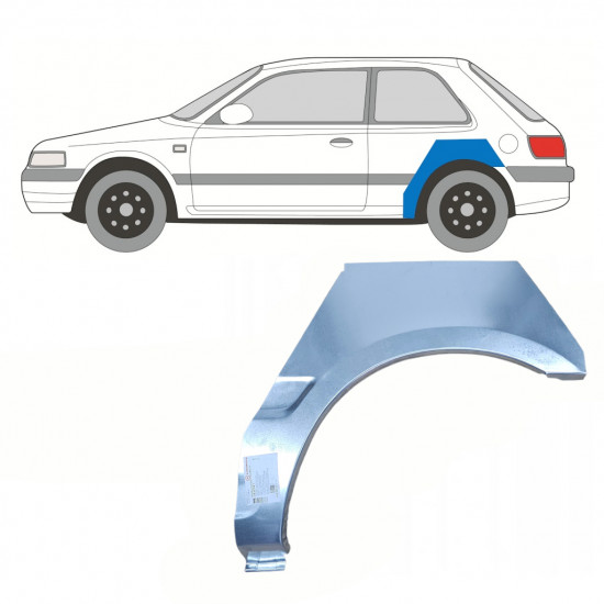 Lem zadného blatníka pre Mazda 323 BG 1989-1994 / Ľavý 7982