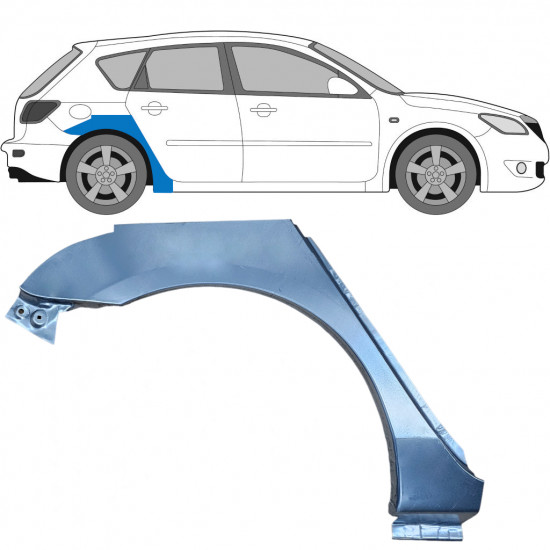 Lem zadného blatníka pre Mazda 3 BK 2003-2009 / Pravá 5158