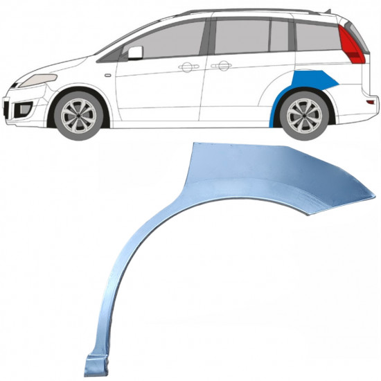 Lem zadného blatníka pre Mazda 5 2005-2010 / Ľavý 5625