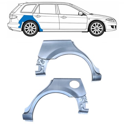 Lem zadného blatníka pre Mazda 6 GG GY 2002-2007 / Ľavá+Pravá / COMBI / Sada 9164