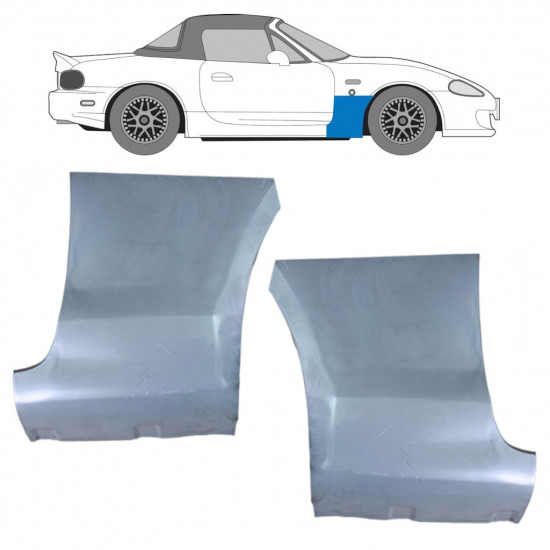 Opravný plech predného blatníka pre Mazda MX-5 1998-2005 / Ľavá+Pravá / Sada 9608