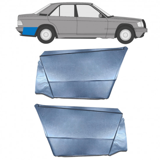 Lem zadného blatníka pre Mercedes 190 1982-1993 / Ľavá+Pravá / Sada 10974