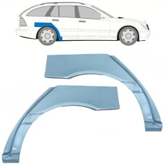 Lem zadného blatníka pre Mercedes C-Class W203 2000-2007 / Ľavá+Pravá / COMBI / Sada 9100