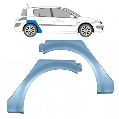 Lem zadného blatníka pre Renault Megane 2002-2008 / Ľavá+Pravá / Sada 10205