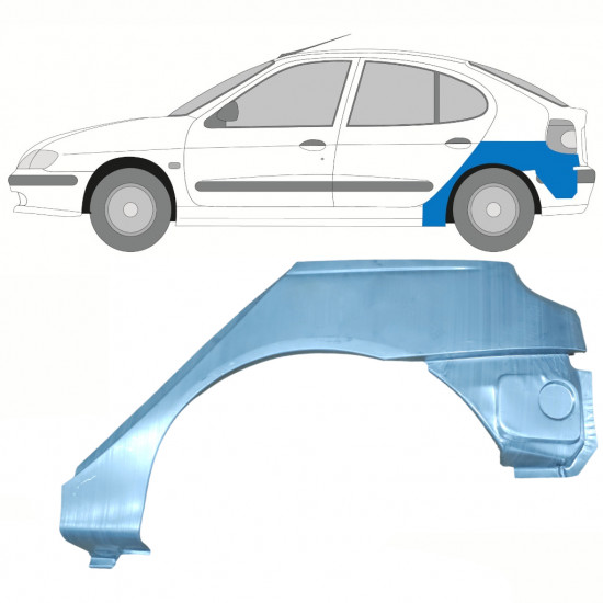 Lem zadného blatníka pre Renault Megane 1995-2003 / Ľavý 8395