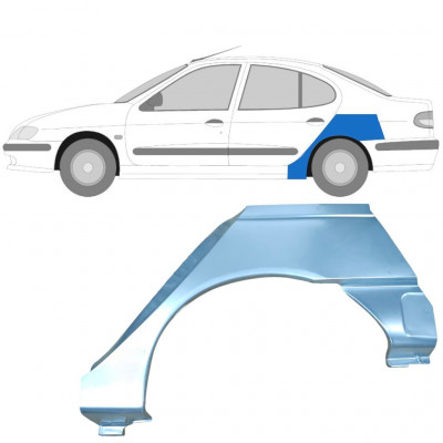 Lem zadného blatníka pre Renault Megane Classic 1995-2003 / Ľavý 6963