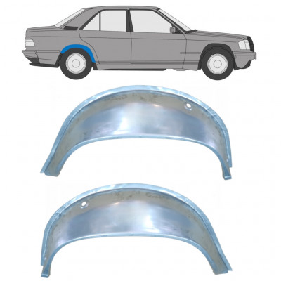 Vnútorná oprava zadného blatníka pre Mercedes 190 1982-1993 / Ľavá+Pravá / Sada 9837