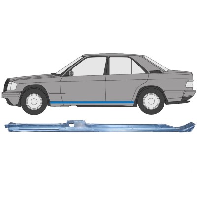 Opravný plech prahu pre Mercedes 190 W201 1982-1993 / Ľavý 15128