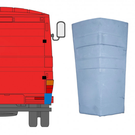 Opravný plech zadného rohu pre Mercedes 406-608d 1968-1986 / Pravá 11440