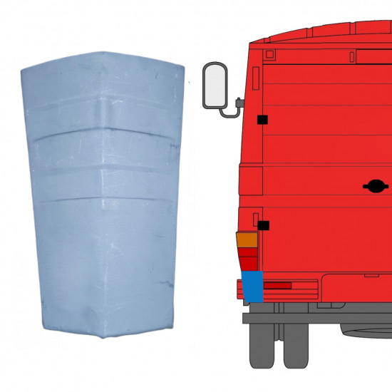 Opravný plech zadného rohu pre Mercedes 406-608d 1968-1986 / Ľavý 11441