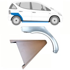 Opravný plech prahu + zadného blatníka pre Mercedes A-Class W168 1997-2004 / Pravá / Sada 8721