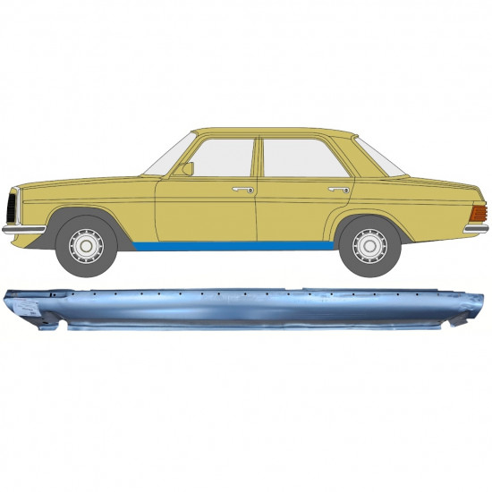 Opravný plech prahu pre Mercedes W114 W115 1968-1977 / Ľavý 6808