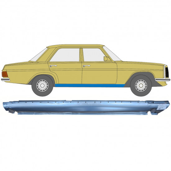 Opravný plech prahu pre Mercedes W114 W115 1968-1977 / Pravá 6807